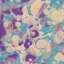 Hand Marbled Paper Stone Marble Pattern in Mauve, Blue and Purple ~ Berretti Marbled Arts